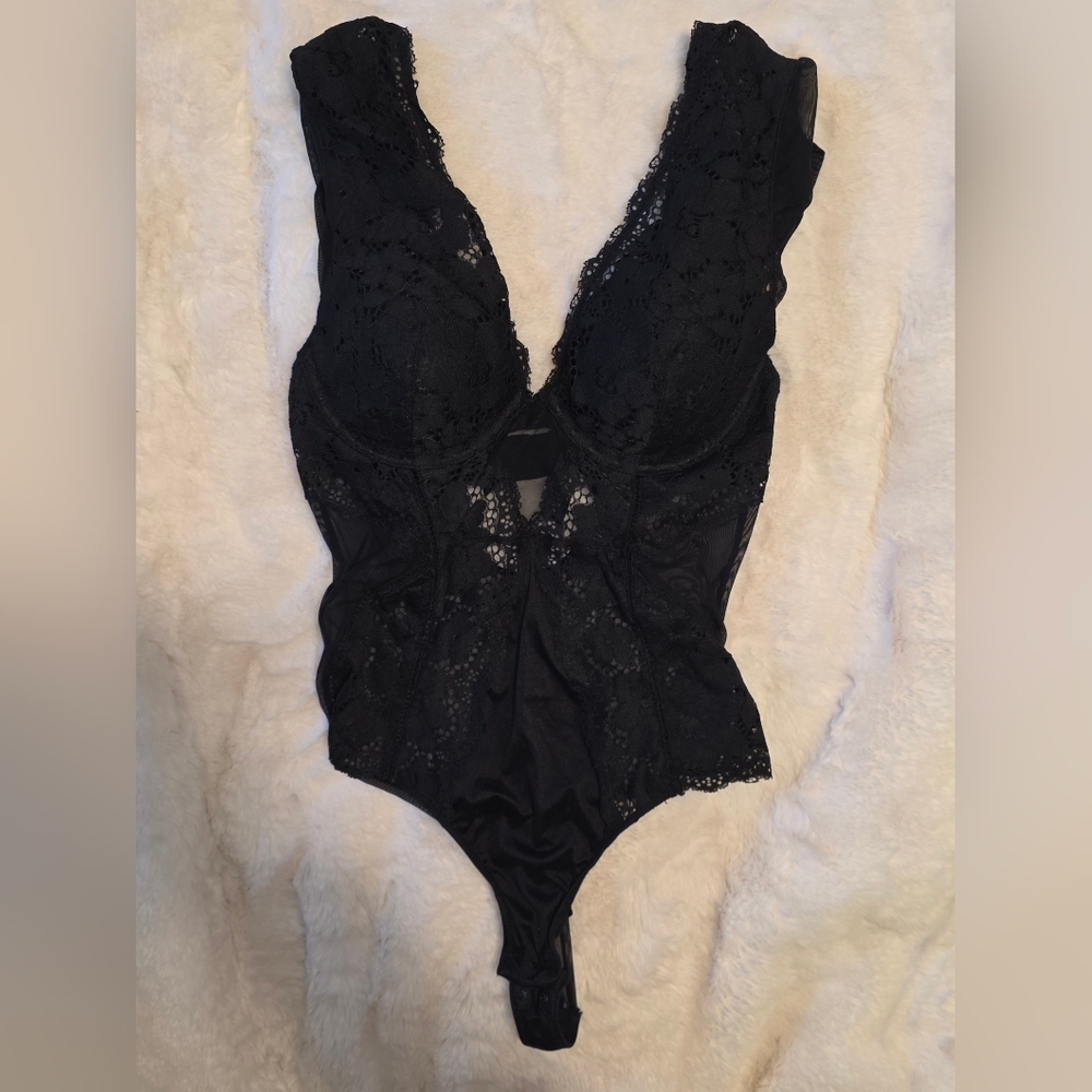 Bras'N'Things Black Lace Bodysuit